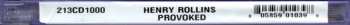 CD/DVD Henry Rollins: Provoked LTD