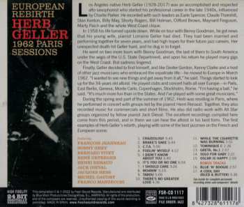 CD Herb Geller: European Rebirth 1962 Paris Sessions