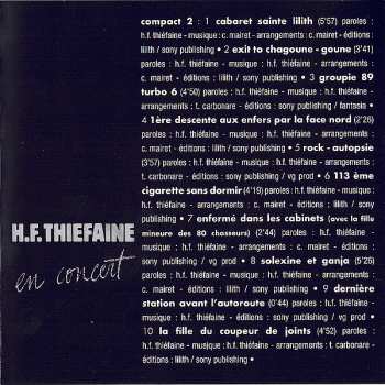 2CD Hubert Félix Thiéfaine: En Concert