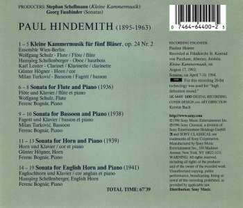 CD Paul Hindemith: Kleine Kammermusik, Sonaten