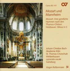  Holzbauer / Mozart / Rettenmaier / Jc Bach Academy: Mass In C / 3 Sacred Hymns
