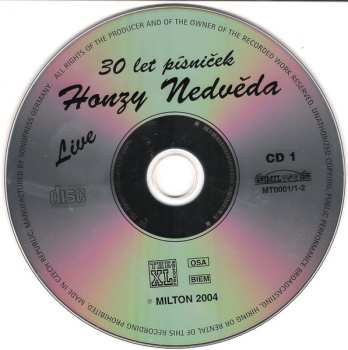 2CD Jan Nedvěd: 30 Let Písniček Honzy Nedvěda (Live)