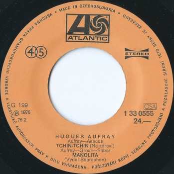 SP Hugues Aufray: Tchin Tchin / Manolita / La Terre Est Si Belle / Le Bateau Fou