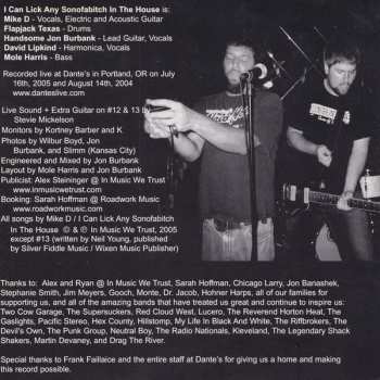 CD I Can Lick Any Sonofabitch In The House: Live At Dante's