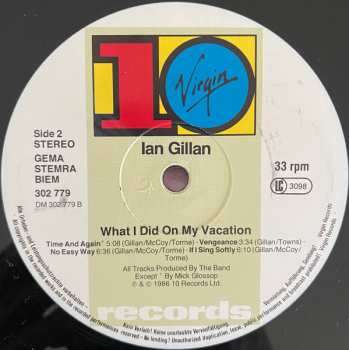 2LP Ian Gillan: What I Did On My Vacation