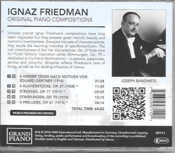 CD Ignaz Friedman:  Original Piano Compositions (Includes World Premiere Recordings)