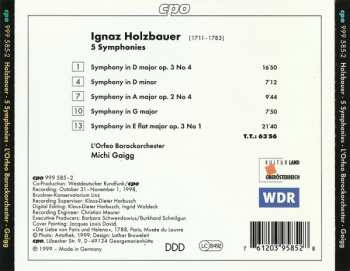 CD Ignaz Jakob Holzbauer: Five Symphonies
