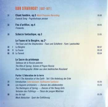 CD Igor Stravinsky: Chant Funèbre (World Premiere Recording) / Le Sacre Du Printemps