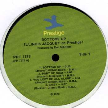 LP Illinois Jacquet: Bottoms Up - Illinois Jacquet On Prestige!