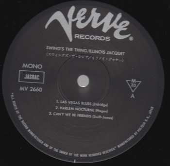 LP Illinois Jacquet: Swing's The Thing