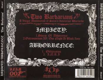 CD Impiety: Two Barbarians - A Vulgar Abomination Of Satan's Intolerant Warlords LTD
