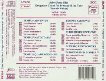 CD In Dulci Jubilo: Salve Festa Dies. Gregorian Chant For Seasons Of The Year (Female Voices)