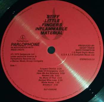 LP Stiff Little Fingers: Inflammable Material