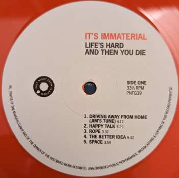 LP It's Immaterial: Life's Hard And Then You Die CLR