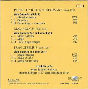 3CD/Zestaw pudełkowy Ivry Gitlis: The Art Of Ivry Gitlis Violin Concertos