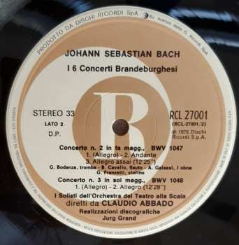 2LP/Zestaw pudełkowy Johann Sebastian Bach: I 6 Concerti Brandeburghesi