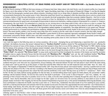 CD Jack Hardy: Southern Comfort (Live Trio Recording 1988)