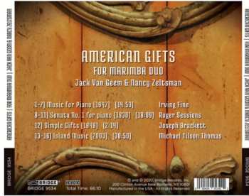 CD Nancy Zeltsman: American Gifts For Marimba Duo