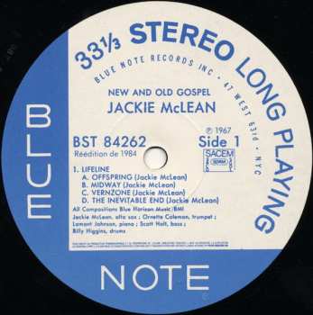 LP Jackie McLean: New And Old Gospel