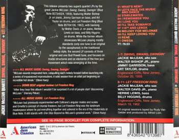 CD Jackie McLean: Swing, Swang, Swingin' + Let Freedom Ring