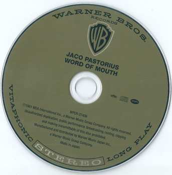 CD Jaco Pastorius: Word Of Mouth