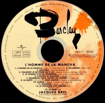 CD Jacques Brel: L'Homme De La Mancha
