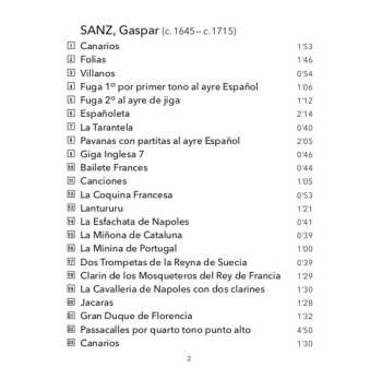 CD Gaspar Sanz: Spanish Guitar Music