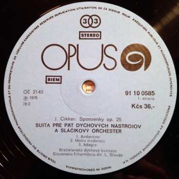 LP Ján Cikker: Slovenská Suita / Spomienky