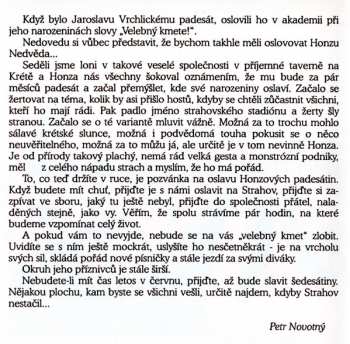 CD Jan Nedvěd: Vstupenka Na Strahov