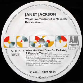 LP Janet Jackson: What Have You Done For Me Lately