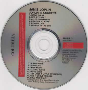 CD Janis Joplin: In Concert