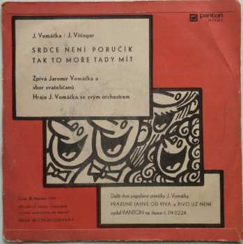 SP Jaromír Vomáčka: Srdce Není Poručík / Tak To Moře Tady Mít