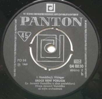 SP Jaromír Vomáčka: Srdce Není Poručík / Tak To Moře Tady Mít