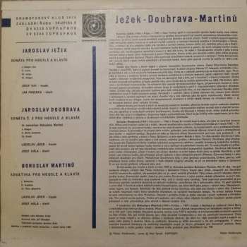 LP Bohuslav Martinů: Sonáta Pro Housle A Klavír