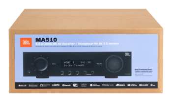 Technologia audio JBL MA510 - Av Zesilovač 5.2, 75 W, 8k, Wi-fi, Bluetooth, Dolby Vision - Černý