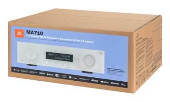 Technologia audio JBL MA710 - Av Zesilovač 7.2, 110 W, 8k, Wi-fi, Bluetooth, Dolby Atmos + Vision - Bílý