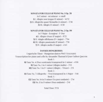 CD Johannes Brahms: Cello Sonatas • Hungarian Dances DIGI