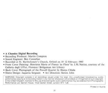 CD The Purcell Quartet: Ouvertures Et Sonates En Trio, Op. 13