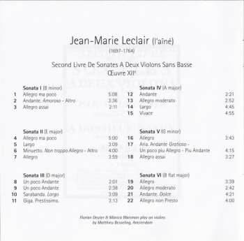 CD Florian Deuter: Sonatas For 2 Violins Op.12