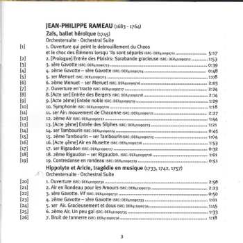 CD Jean-Philippe Rameau: Zaïs • Hippolyte Et Aricie: Orchestersuiten = Orchestral Suites