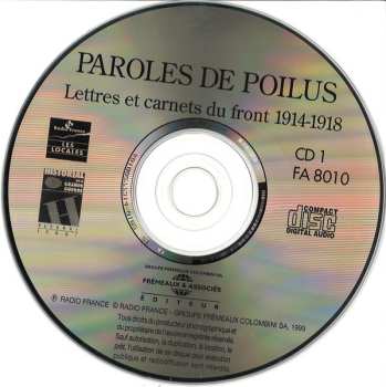 2CD Jean-Pierre Guéno: Paroles De Poilus. Lettres Et Carnets Du Front 1914-1918