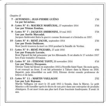 2CD Jean-Pierre Guéno: Paroles De Poilus. Lettres Et Carnets Du Front 1914-1918