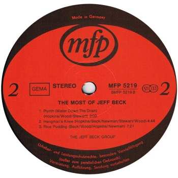 LP Jeff Beck Group: The Most Of Jeff Beck
