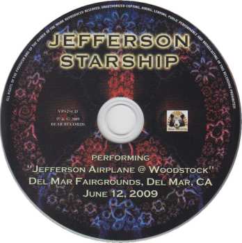 CD Jefferson Starship: Performing "Jefferson Airplane @ Woodstock" Del Mar Fairgrounds, Del Mar, CA June 12, 2009
