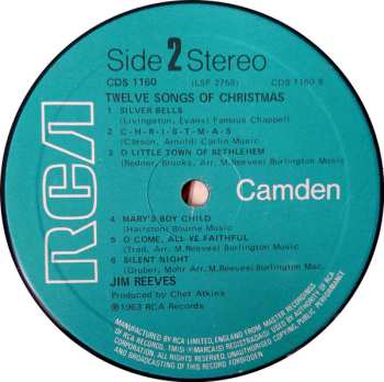 LP Jim Reeves: 12 Songs Of Christmas