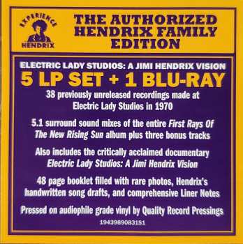 5LP/Zestaw pudełkowy/Blu-ray Jimi Hendrix: Electric Lady Studios: A Jimi Hendrix Vision