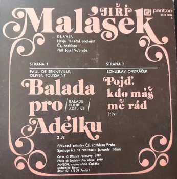 SP Jiří Malásek: Balada Pro Adélku / Pojď, Kdo Máš Mě Rád