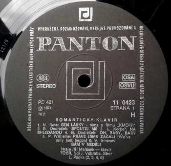 LP Jiří Malásek: Romantický Klavír