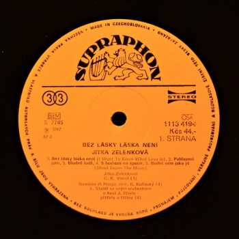 LP Jitka Zelenková: Bez Lásky Láska Není