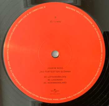2LP Joakim Berg: Jag Fortsätter Glömma